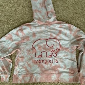 Ivory Ella Cropped Tie dye sweatshirt